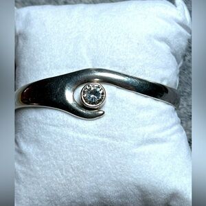 Alicia De La Paz 950 Silver Crystal Cuff Bracelet